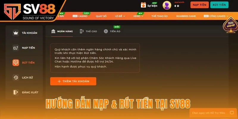 Quy trình nạp rút tiền an toàn